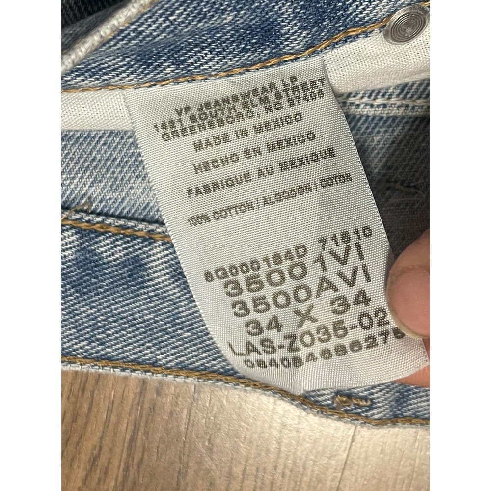 Wrangler Jeans, Men's Size 34x34, Blue, Denim, Light Wash, Straight Leg, Pockets - Picture 4 of 9